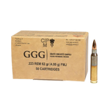 Cartușe GGG .223 Remington FMJ, 62 gr (4,00 g) – GPR12