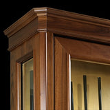 Dulap 15 arme cu vitrina si compartiment pentru munitie, invelit in lemn masiv, Prestige