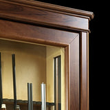 Dulap 15 arme cu vitrina si compartiment pentru munitie, invelit in lemn masiv, Prestige