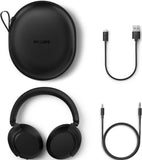 Casti fara fir cu un microfon Philips - TAH8000EBK/00, ANC, negru