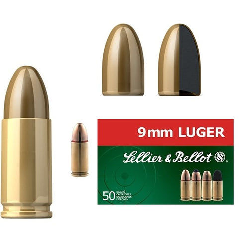 Cartus S&B 9X19 LUG.FULLMANTEL/7,5G