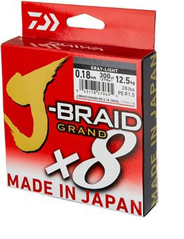 XX FIR DAIWA J-BRAID GRAND X8 GREY 020MM/16KG/135M