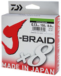 J-BRAID X8 CHARTREUSE 010MM/6,0KG/150M