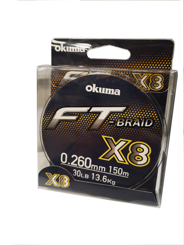 FT BRAID X8 GREEN 041MM/70LBS, 29,8KG/150M