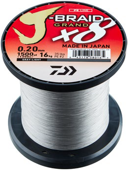 XX FIR DAIWA J-BRAID GRAND X8 GREY 016MM/10KG/2700M