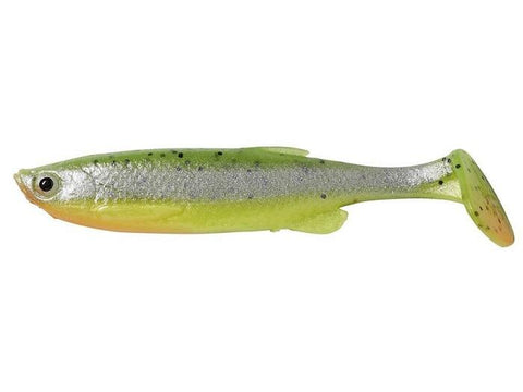 SHAD FAT MINNOW T-TAIL 7,5CM/5G FLUO GREEN SILVER 4BUC/PL