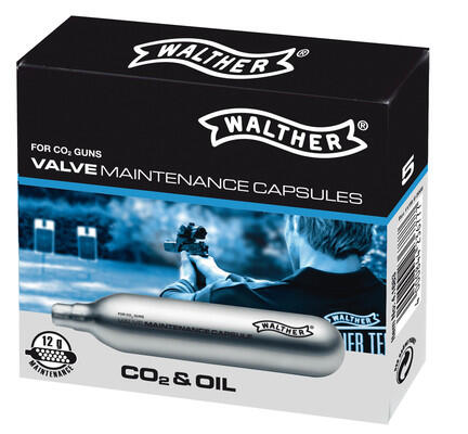 CAPSULE WALTHER CO2 SPEC.OIL 12 GRAME 5BUC/BOX