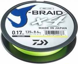 J-BRAID X4 010MM/3,8KG/135M GALBEN