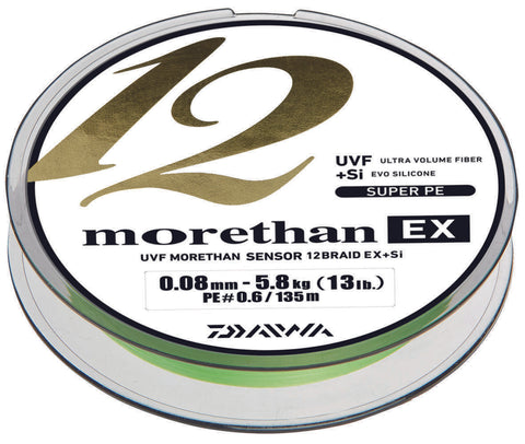 XX FIR DAIWA MORETHAN X12 EX+SI LIME 014MM//12,2KG/300M