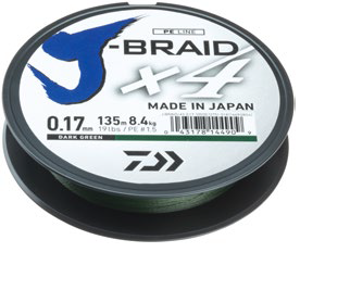 XX FIR DAIWA J-BRAID X4 029MM/18,6KG/270M VERDE