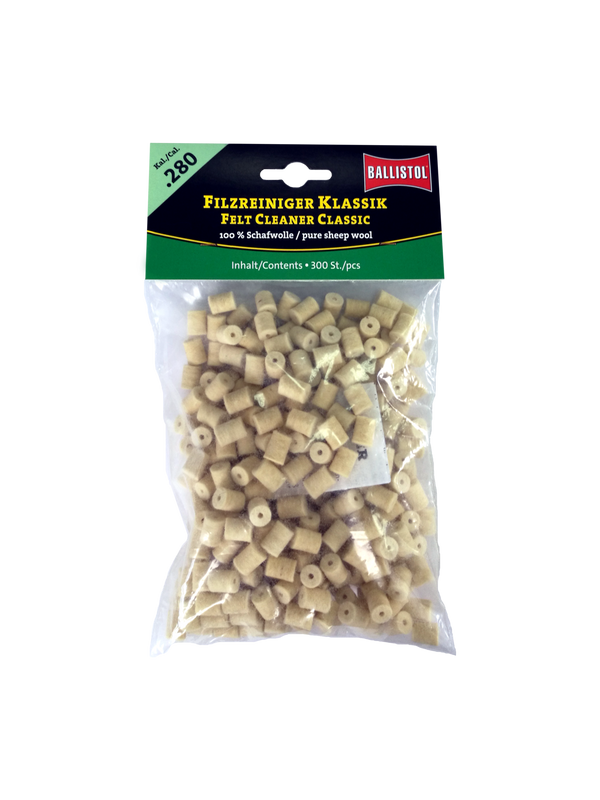 Pelete din lână pentru curățat țeava Ballistol, cal. .270 Win/7 mm Rem, 300 buc.