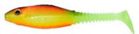 SOFT BAIT GUNKI GRUBBY SHAD 6 UV BLACK CHICKEN