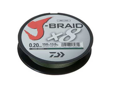 XX FIR DAIWA J-BRAID X8 VERDE 018MM/12KG/300M