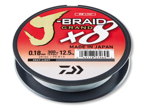 XX FIR DAIWA J-BRAID GRAND X8E GREY 013MM/8,5KG/270M