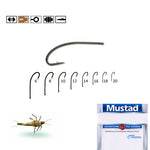 XX CARLIG MUSTAD BR FORJAT TIJA LUNGA CURBA PT.MUSCA 25BUC/PL