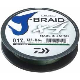 XX FIR DAIWA J-BRAID X4 013MM/5,9KG/135M VERDE