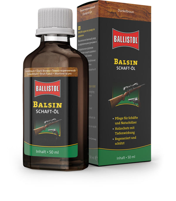Ulei pentru lemn Ballistol maro închis Balsin 50 ml