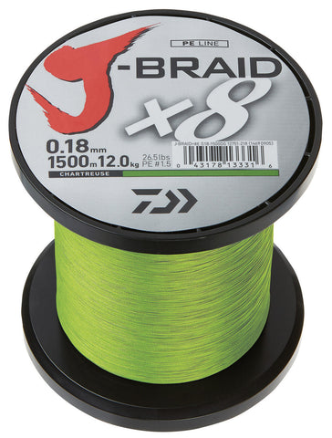 XX FIR DAIWA J-BRAID X8E CHARTREUSE 013MM/8,0KG/3000M