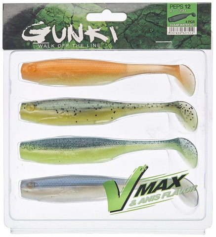 SOFT BAIT GUNKI PEPS CLEAR WATER KIT II 9CM 4BUC/PL