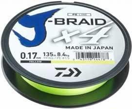 XX FIR DAIWA J-BRAID X4 021MM/12,4KG/135M GALBEN