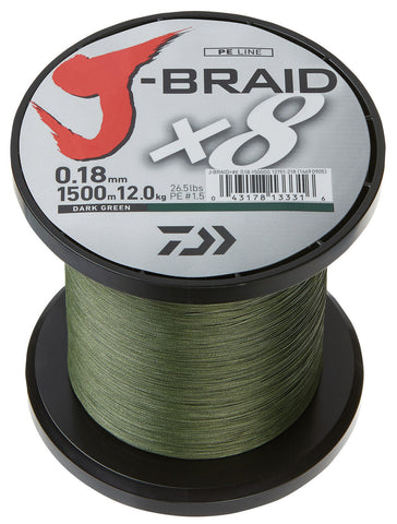 XX FIR DAIWA J-BRAID X8E VERDE 013MM/ KG/3000M